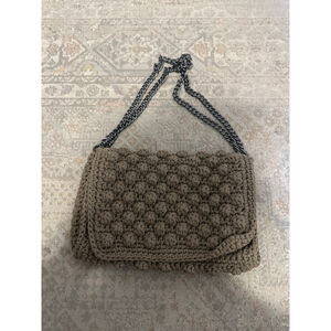 Women's Urban Queen Taupe Crocheted Shoulder Bag One Size